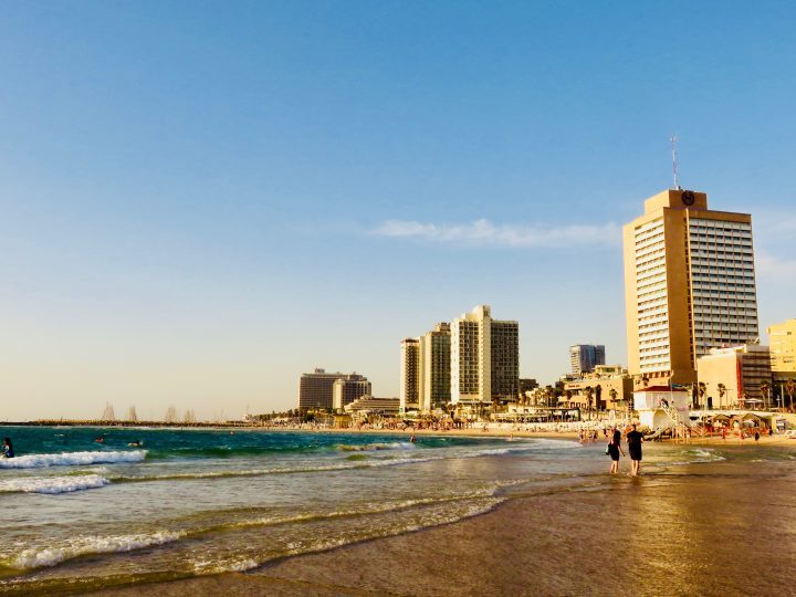 Beachfront overview over Tel Aviv Israel ; Tel Aviv City Trip Travel Blog Inspirations