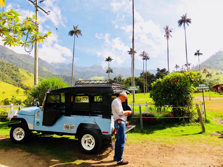 Jeep in Valle de Cocora near Salento Colombia; Colombia Travel Blog Inspirations