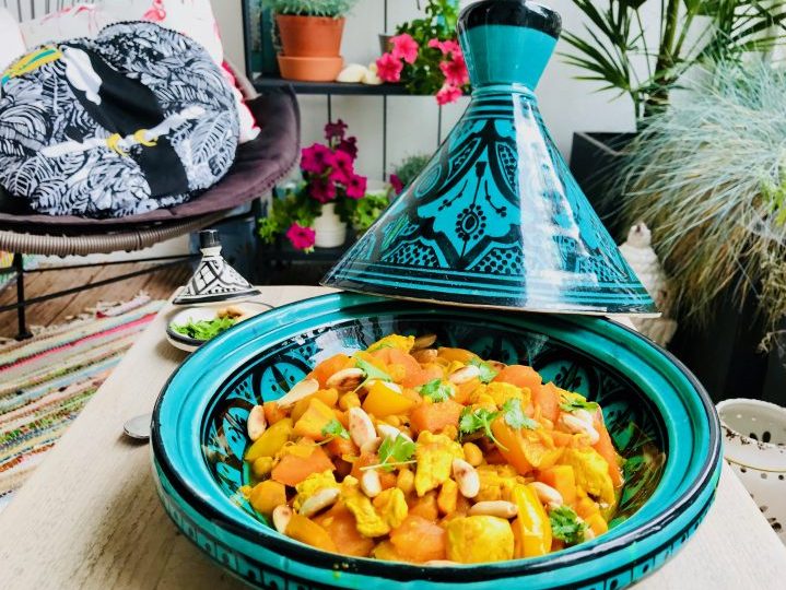 Orange Moroccan Chicken Tajine Dinner Meal; Healthy Food recipes and inspirations Blog