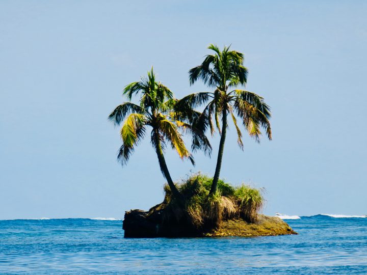 Palm tree island on Bocas del Toro Panama; Panama Travel Blog Inspirations