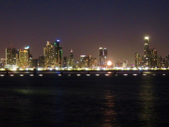 Skyline by night in Panama City; Panama Travel Blog Inspirations