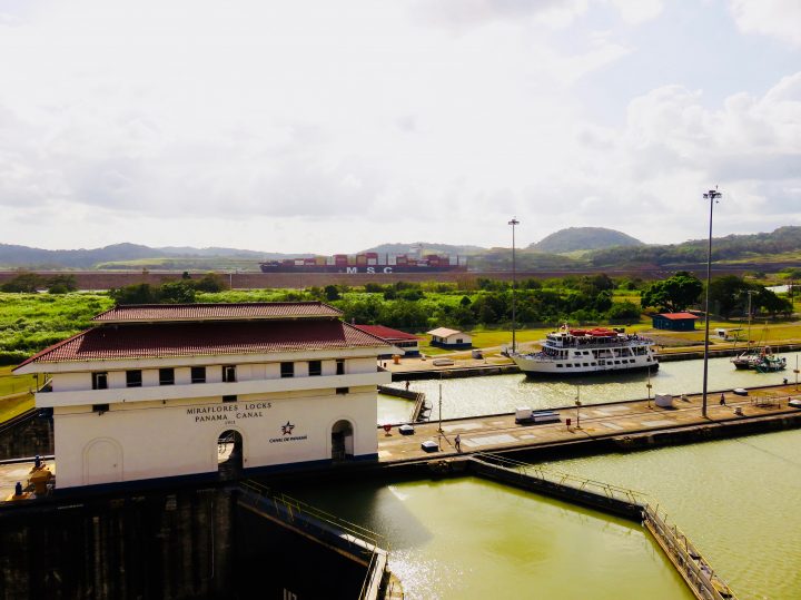 Three lane Locks Panama Canal Panama; Panama Travel Blog Inspirations