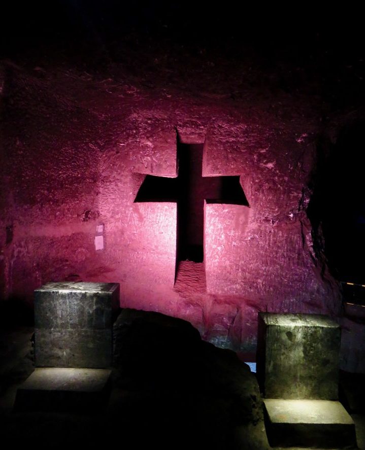 Zipaquirá cross in Zipaquirá church near Bogota Colombia; Colombia Travel Blog Inspirations