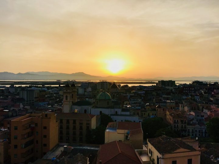 Sunset over Cagliari Sardinia, Sardinia Travel Blog Inspirations