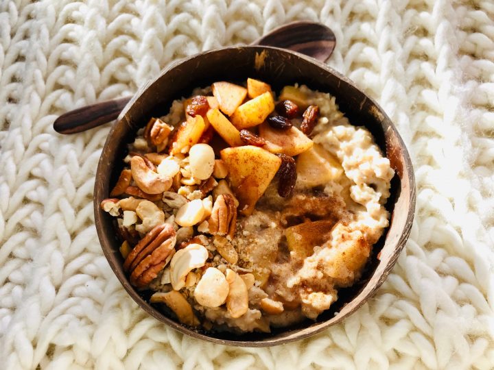 Warm Apple Oatmeal Breakfast