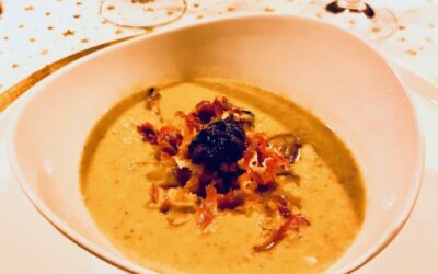 Chestnut-Mushroom Soup with Pancetta