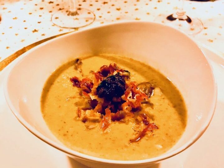 Chestnut-Mushroom Soup with Pancetta