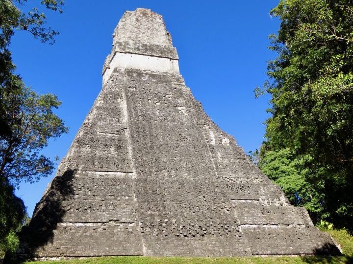 The back of Templo I at the archaeological site Tikal Guatemala, Guatemala Travel Blog