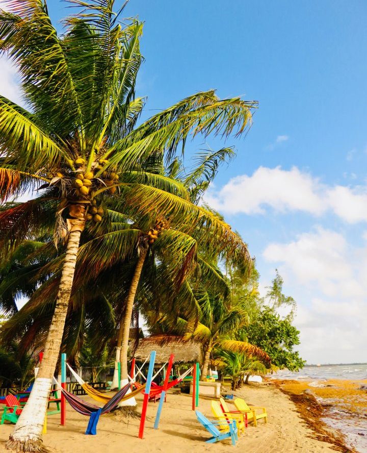 Beach with hammocks at Hopkins Belize, Belize Travel Blog