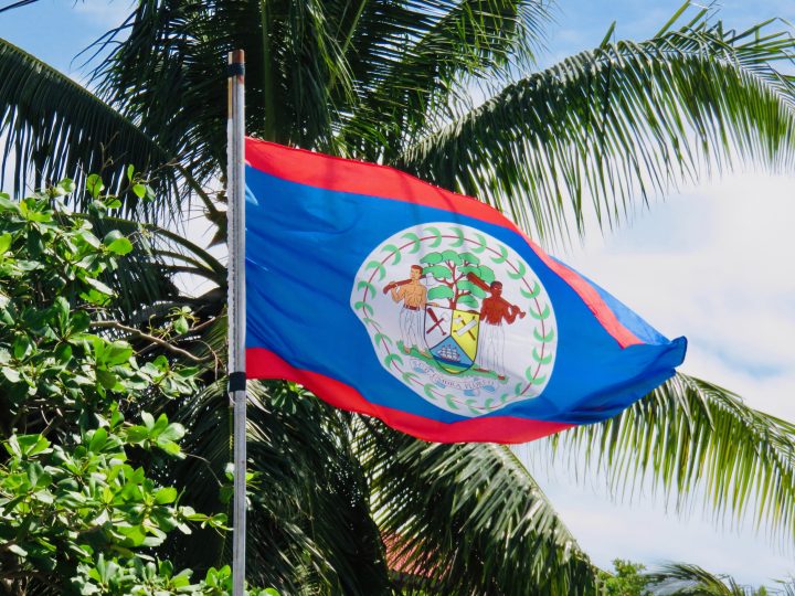 Belizean flag in Belize, Belize Travel Blog