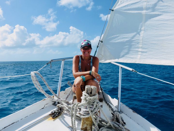 Me sailing during Sailing tour Raggamuffin Belize, Belize Travel Blog