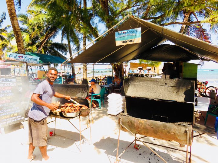 BBQ Chicken lunch at restaurant Chef Kareem's on Caye Caulker Belize, Belize Travel Blog