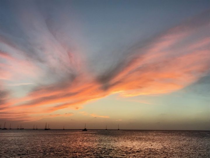 Sunset and clouds at the split on Caye Caulker Belize, Belize Travel Blog