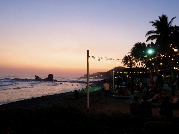 Sunset at restaurant and accommodation Monkey LaLa El Tunco El Salvador, El Salvador Travel Blog