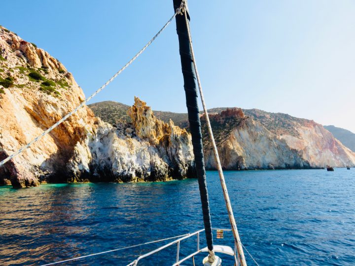 Sailing around Milos Greece, Greek Cyclades Travel Blog