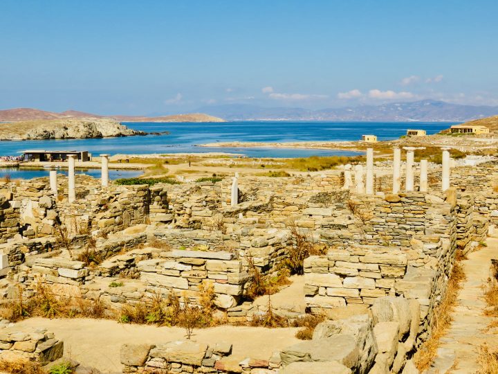 Delos overview old town of Delos Greece, Greek Cyclades Travel Blog