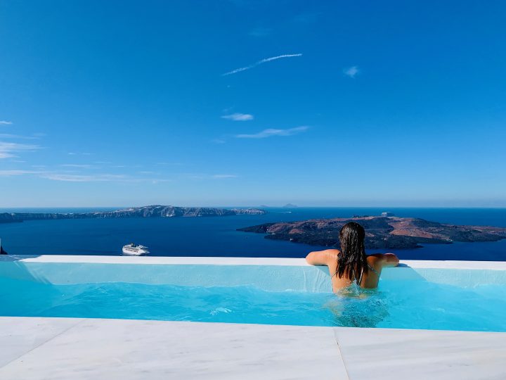 Let me inspire you at Pool White Ark Santorini Greece, Greek Cyclades Travel Blog