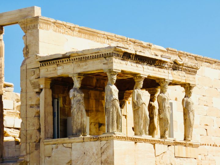 Porch Caryatids Athens Greece, Greek Cyclades Travel Blog