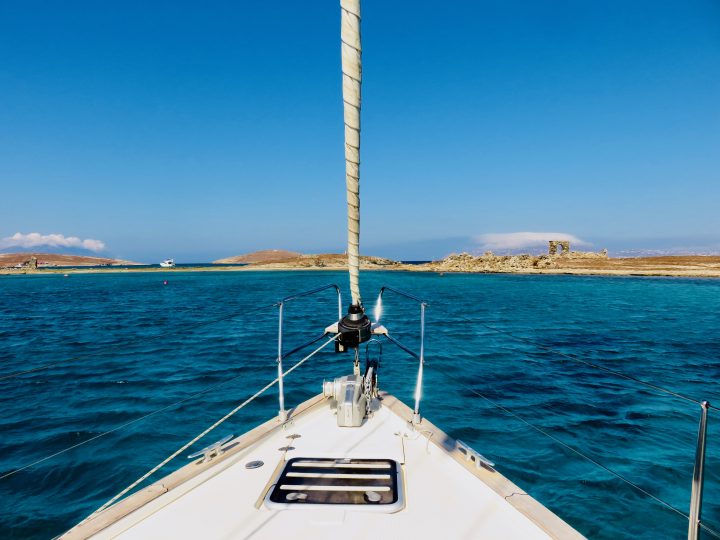 Sailing to Delos Greece, travel blog Greek Cyclades