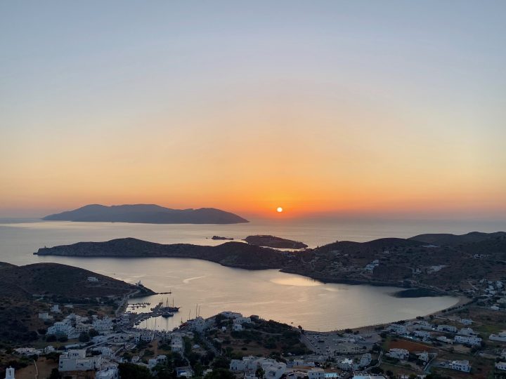 Sunset over Ios Greece, Greek Cyclades Travel Blog