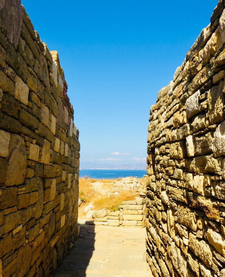 Walls of old town on Delos Greece, Greek Cyclades Travel Blog