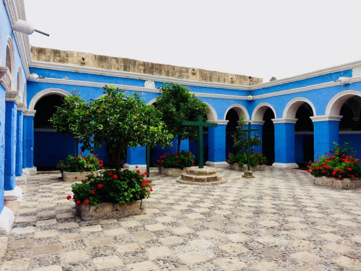 Orange Cloister in Arequipa Peru, Travel blog Peru