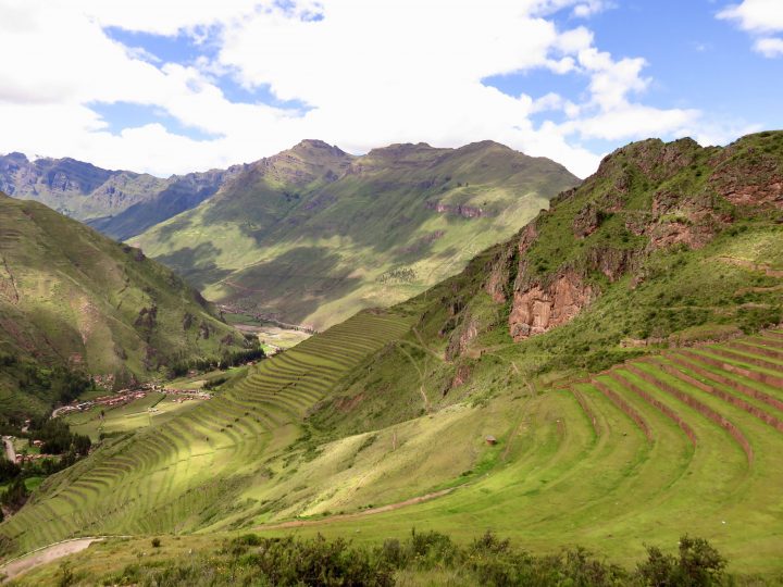 Archeological site the Pisac Ruins in the Sacred Valley Peru, Travel Blog Peru