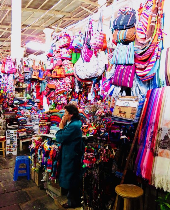 Market at Plaza San Francisco Cusco Peru, Travel Blog Peru