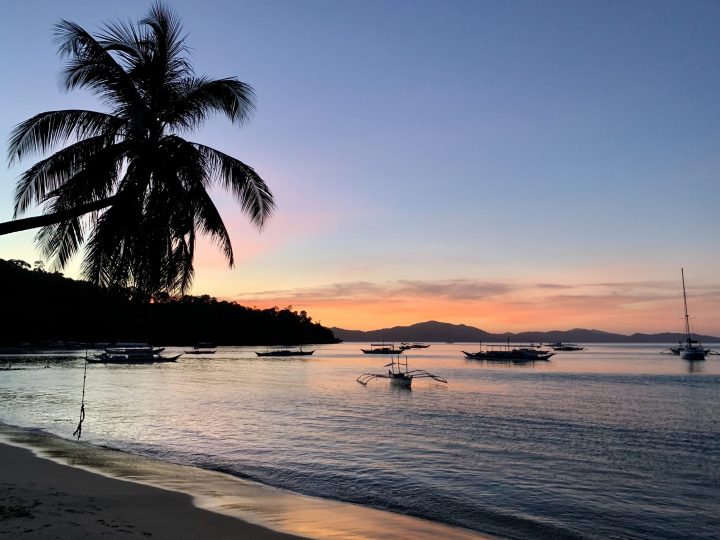 Sunset bay of Port Barton Palawan Philippines Travel Blog