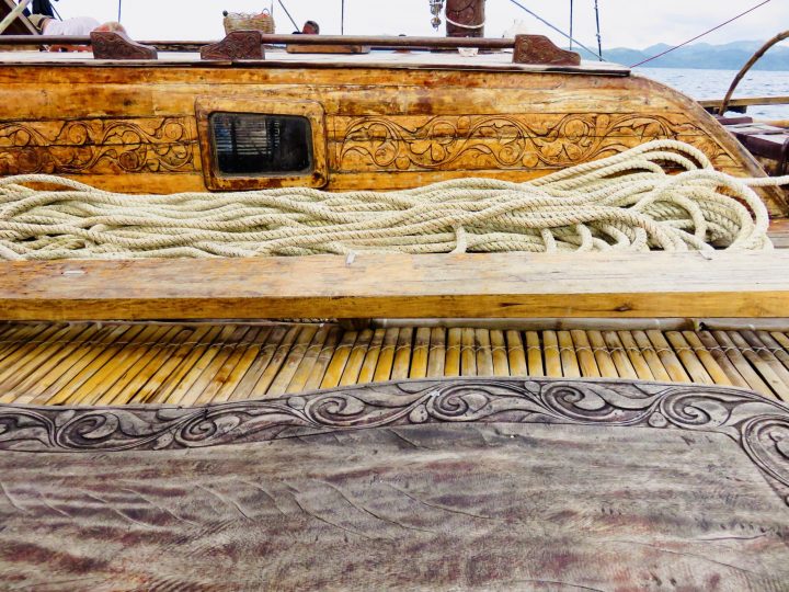 Boat carvings TAO Experience Palawan Philippines Travel Blog