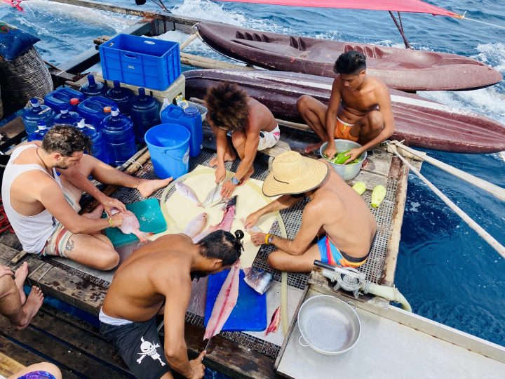 Cleaning Area Boat TAO Experience Palawan Philippines Travel Blog