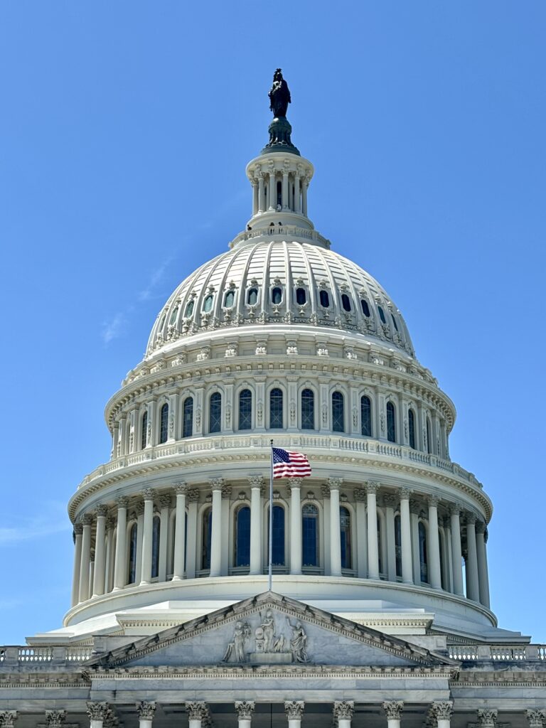 Capitol Outside detail Washington DC City Trip Travel USA