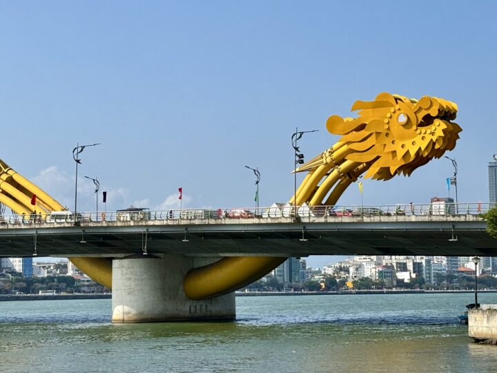 Close up Dragon Bridge Easyrider Travel Blog Vietnam