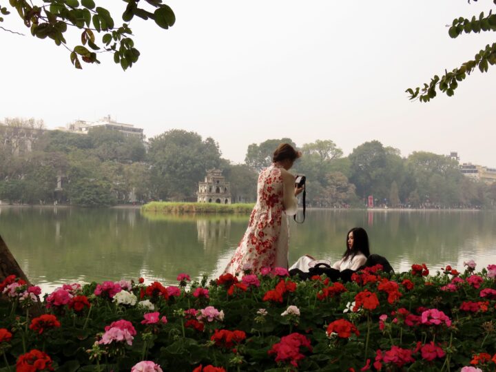 Locals TET celabrations Hoan Kiem Lake Hanoi Hanoi Travel Blog Vietnam Asia