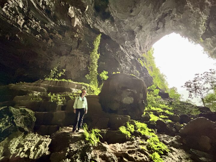 Proud Mirja entrance Hang Tien Cave Travel Blog Phong Nha Vietnam