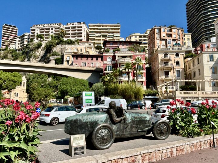 Statue William Grover first winner Grand Prix Monte Carlo Monaco Travel Blog Cote d'Azur France