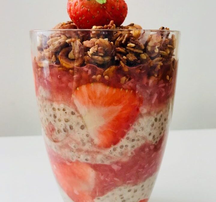 Chia Strawberry Pudding Breakfast