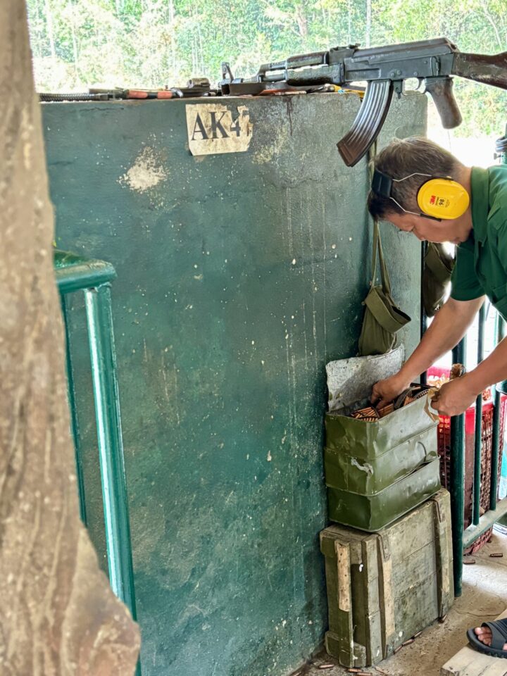 Testing AK47 Cu Chi Tunnels Travel Blog Ho Chi Minh City Vietnam