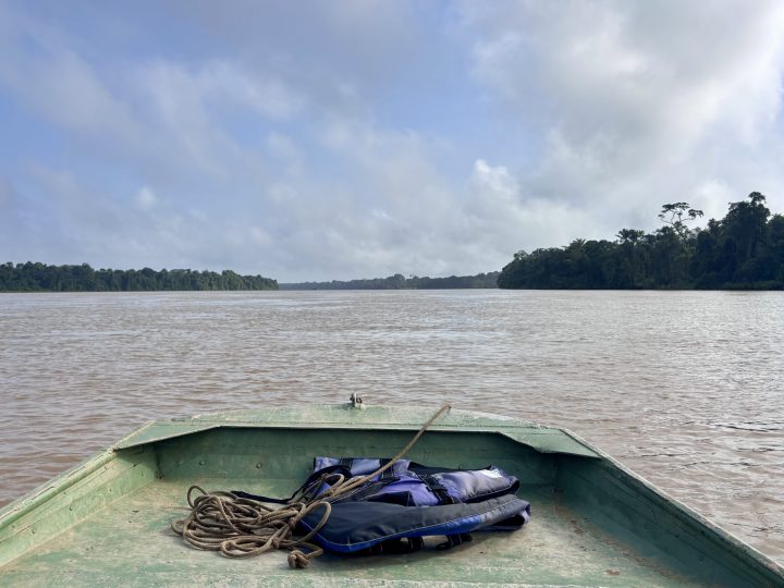 Boat ride to Seliba in the Suriname rainforest