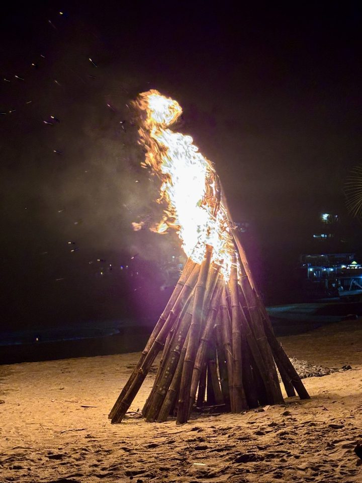 Bonfire night on the beach in Castara Tobago