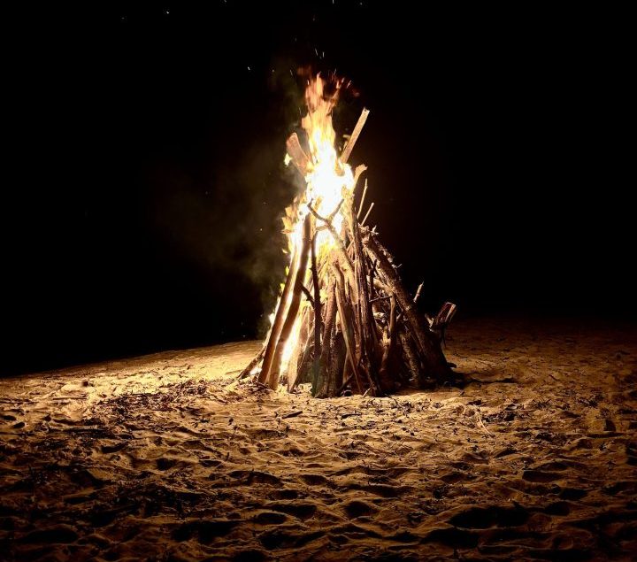 Bonfire and local arak during the overnight Riung 17 Islands Tour