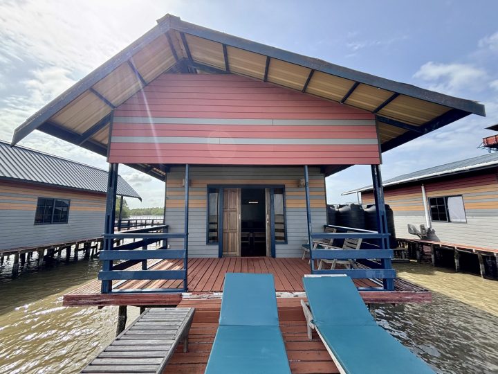 View from an overwater bungalow at Akira Bigi Pan Resort