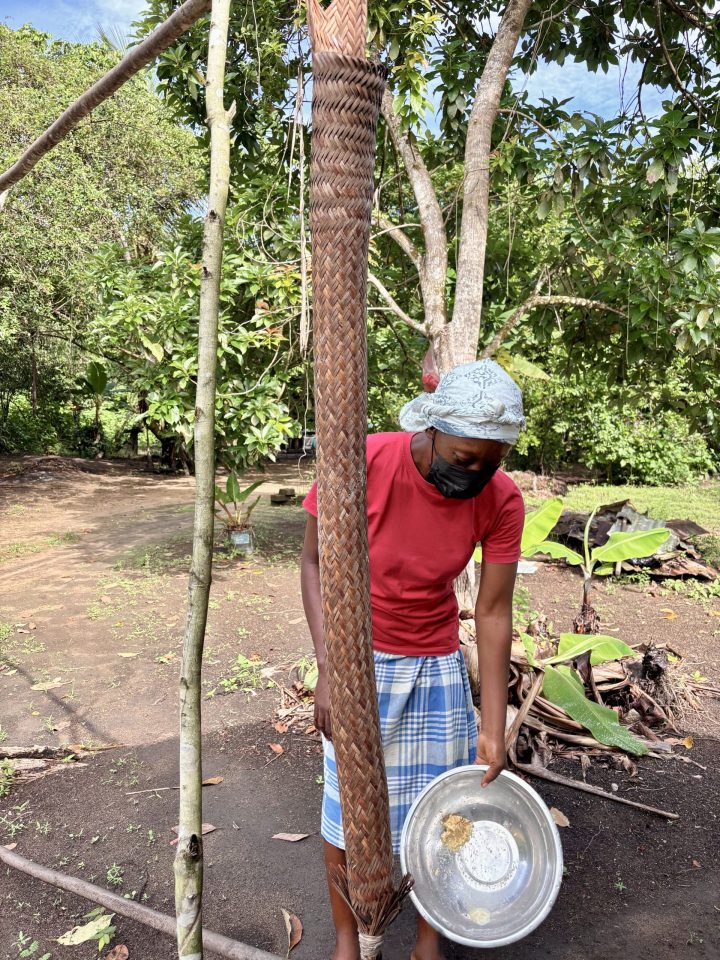 Cassava bread workshop on the way to Seliba Suriname