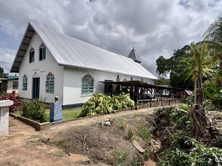 Church in Nieuw Aurora village Suriname