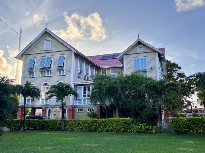 Colonial wooden houses in Georgetown Guyana