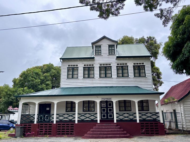 Wooden colonial houses in the historic center of Paramaribo, Suriname
