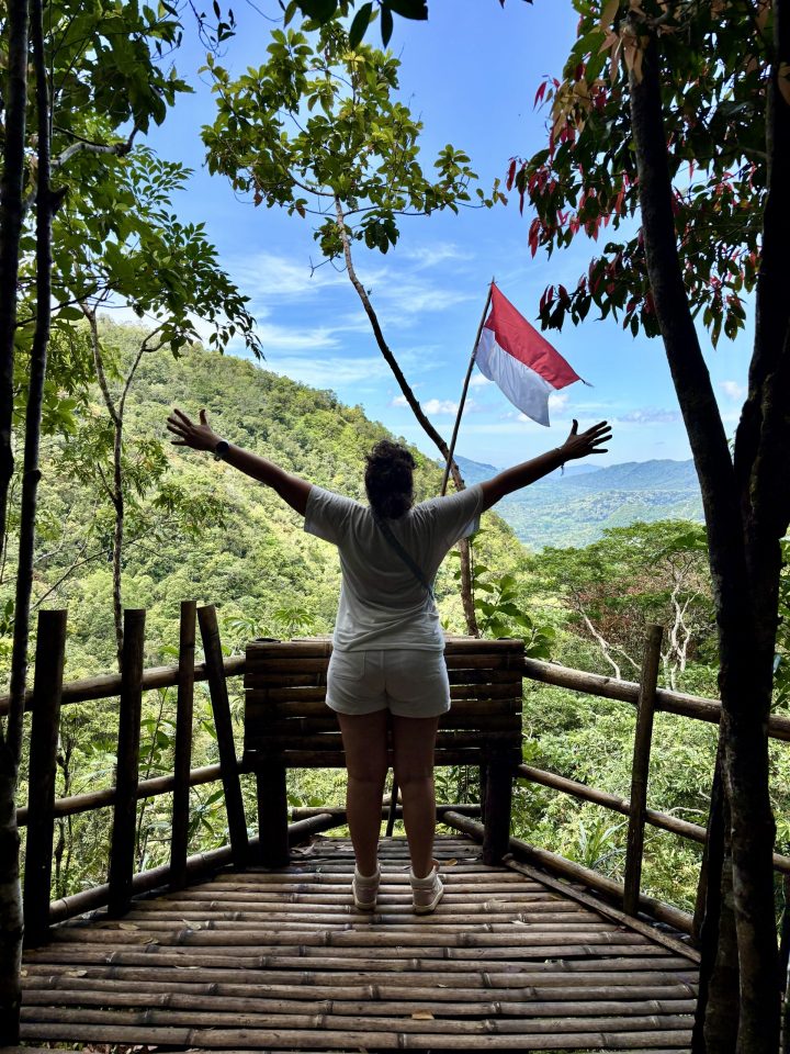 Cunca Plias Waterfall during the drive from Labuan Bajo to Bajawa in Flores