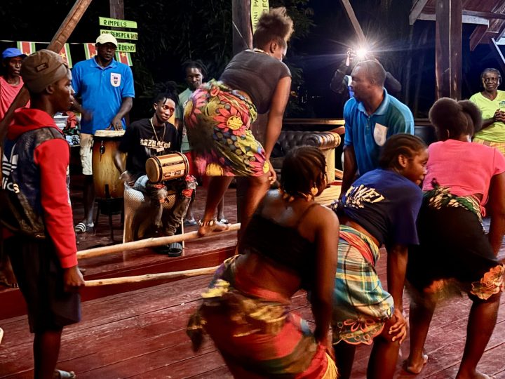Traditional dancing evening at Knini Paati Suriname