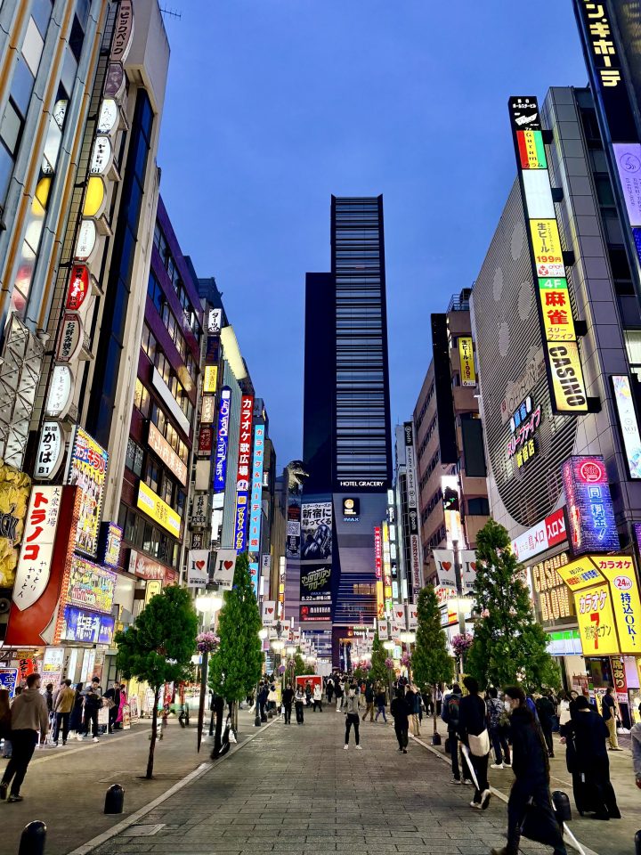 Giant billboard in the busy Shinjuku area of Tokyo