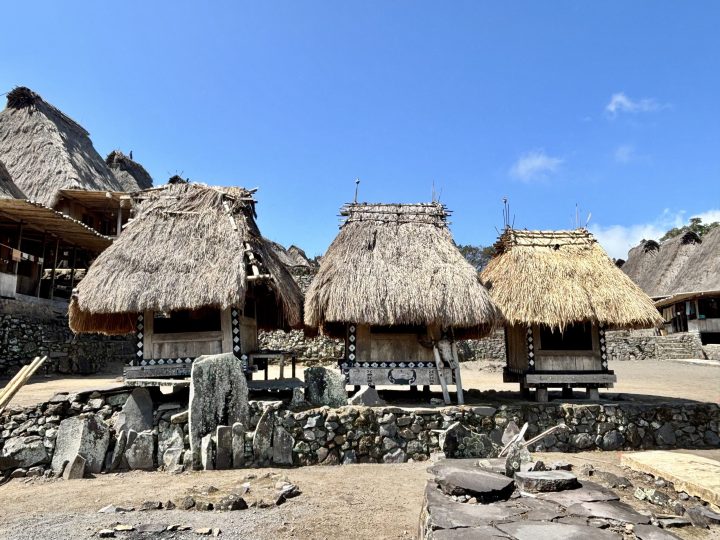 Stone graves in the central courtyard of Bena Village